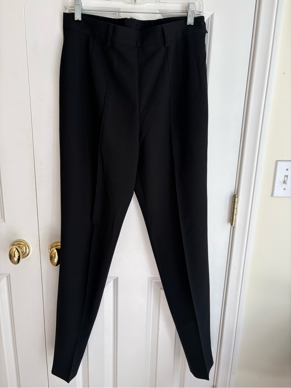 Vintage Escada Margaretha Ley Black Wool Blend Tapered Pants Size EU 38 / US 6-8